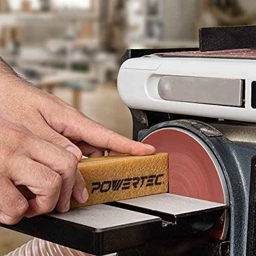 POWERTEC 71002V Abrasive Cleaning Stick for Sanding Belts & Discs 8-1/2" | Natural Rubber Eraser - Woodworking Shop Tools for Sanding Perfection