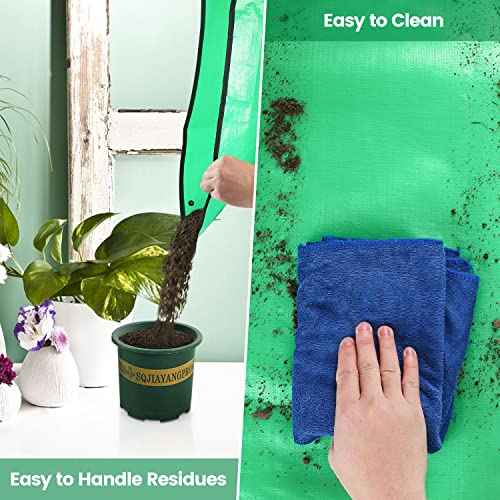 Repotting Mat for Indoor Plant Transplanting Control Mess, 26.8"X26.8" Waterproof Succulent Potting Mat Square Planting Tray Soil Change Mat Gardening Gifts for Plant Lovers
