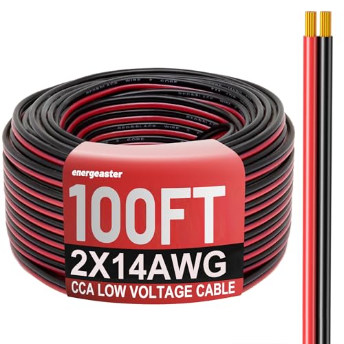 Energeaster 14 Gauge 100FT Electrical Wire - Automotive & Low Voltage Wiring