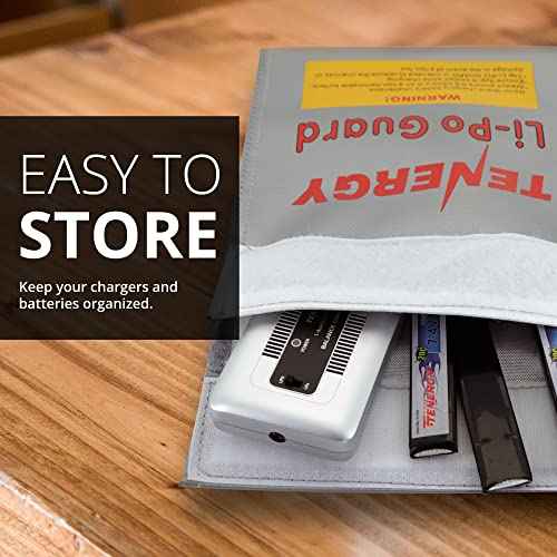 Tenergy Lipo Bag, Fire Retardant Lipo Battery Bag for Charging and Storage, 7x9inches