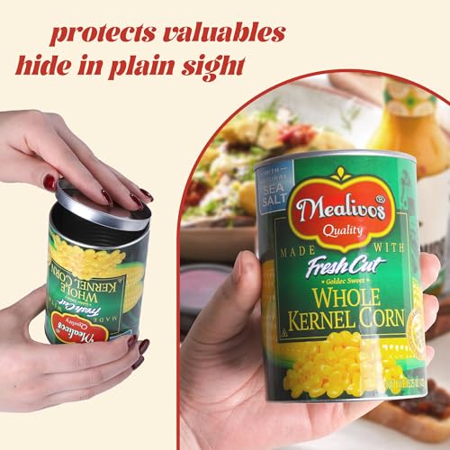 Mealivos Metal-Yellow Fake Can Diversion Safe Hidden Storage for Keys Cash Jewelry Coins - Large Concealed Safe
