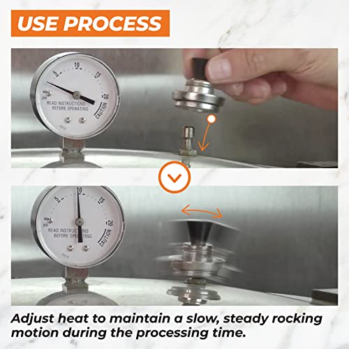 Pokin 3-Piece Pressure Regulator for Presto Canners 5-10-15 lb Weight Set
