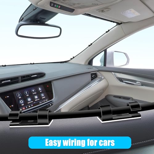 XHF Medium Black Self-Adhesive Cable Clips 50pcs for Wire Management