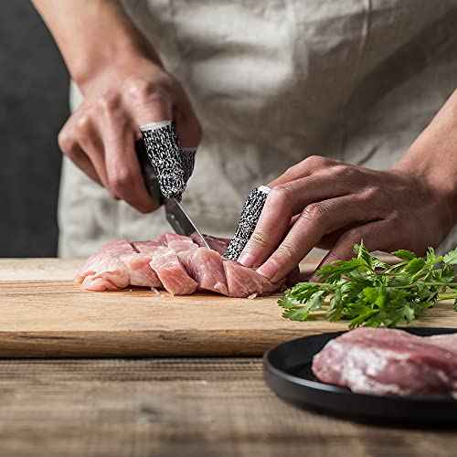 New Reusable Finger Sleeve Protectors Anti-Slip Cut Resistant Finger Cots, 12 Pack 5 Level Thumb Fingertips Protection Cots Protectors Guards Glove Life Extender Finger Covers for Kitchen Work Cuts