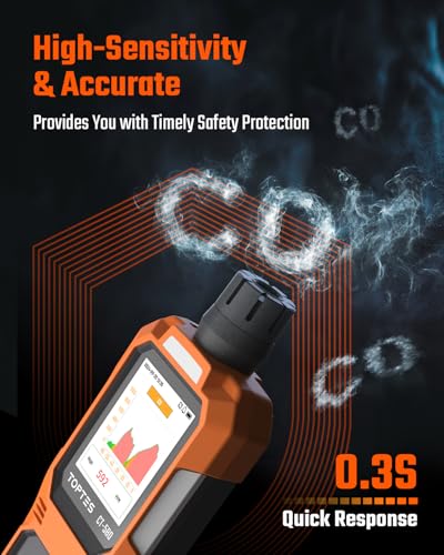 Portable Carbon Monoxide Detector with TFT Display & Vibration Alarm
