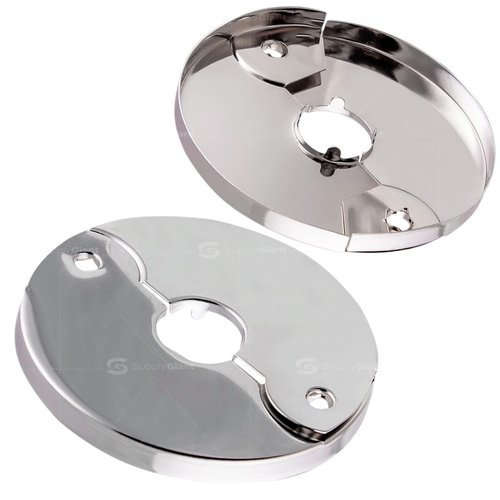 Supply Giant F-24334-12 1/2 in. IPS Floor and Ceiling Split Flange Escutcheon for Steel Pipes, Chrome Plated (Pack of 12)