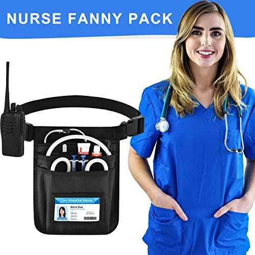 Medical Nurse Fanny Pack, 11 Pockets Nurse tool Belt for Women, Nursing Bags for Work Supplies with Multi Compartment,Nursing Waist Organizer Belt