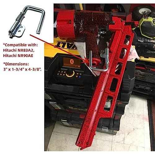 M745h1 Spring Loaded Rafter Hook/Retractable Nail Gun Hanger compatible with for Hitachi NR83A2 NR90AE