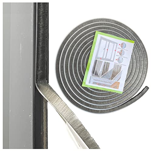 Self-Adhesive Weather Stripping Seal for Sliding Windows & Doors, 16.5ft Gray – 11/32 inch Brush Variant