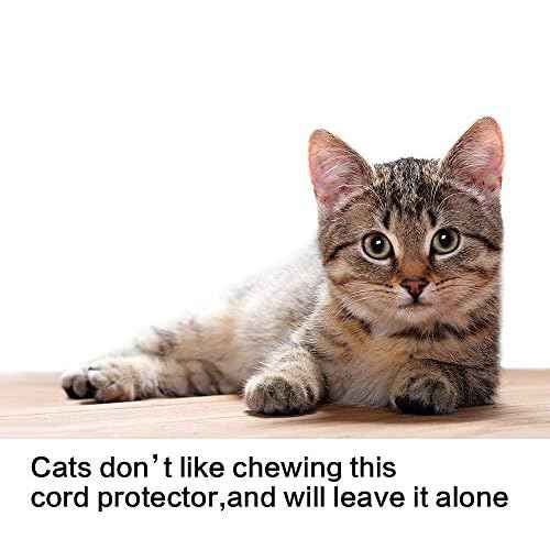 Alex Tech 10ft - 1/2 inch Cord Protector Wire Loom Tubing Cable Sleeve Split Sleeving For USB Cable Power Cord Audio Video Cable ? Protect Cat From Chewing - Black