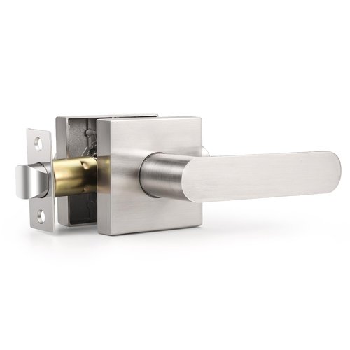 KNOBWELL 1 Pack Interior Door Handle,Satin Nickel Finish Door Levers, Passage Knob for Closet Hallway, Zinc Alloy Construction, 250,000-Cycle Durability