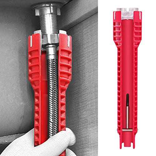 8 in 1 Multifunctional Sink Bathroom Wrench, Plumbing Installation Tool Household Water Pipe Faucet Washing Basin Corner Valve Sink Repair Removal Tool