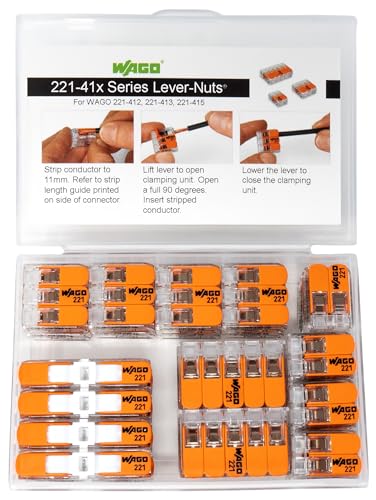 Peppy Products 28pc WAGO 221 Lever Nuts Wire Connector Kit - Compact Assortment