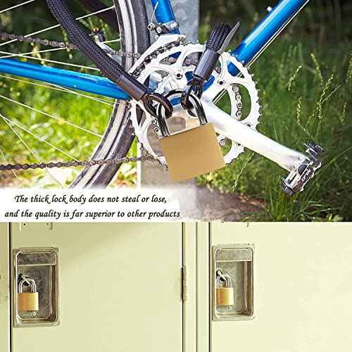 2 Pcs Small Keyed Padlocks, Locker Lock, Locks with Keys 32mm, Gold, Compact, Hardened Alloy, Securing Luggage, Gym Lockers