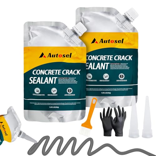 Autosel 2.21LB Concrete Crack Filler Waterproof Sealant for Driveways & Patios
