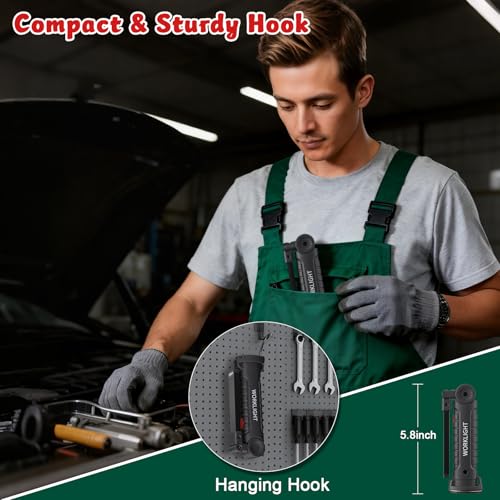 LNRYY 4-Pack Magnetic Work Light - Rechargeable, 360° Rotatable, Bright LED, Portable, Xmas Gift for Men Dad