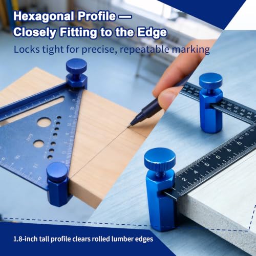 Tall Stair Gauges for Framing Square, 2 Pack Layout Clamps