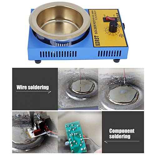 Soldering Desoldering Bath, Solder Pot, Portable Electronic Wire Production for Coil Pin Tin Plating Electronic (US standard 110V)