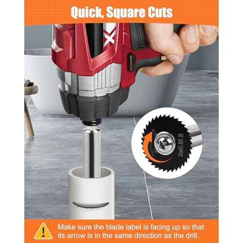 Inside Pipe Cutter for PVC Pipe with 5 Replacement Saw Blades, 1/4 Inch Hex Shank Impact Connect Inside PVC Pipe Cutter for Drill and Impact Driver, Internal Plastic Pipe Cutter Plumbing Tools