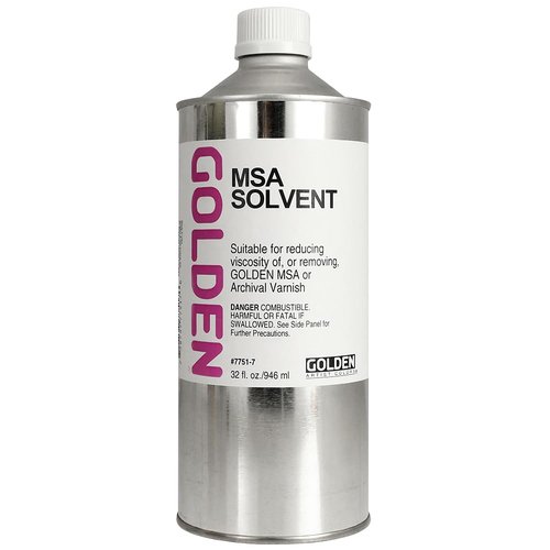 GOLDEN MSA Solvent, 32 fl. oz. Can, Professional Acrylic Varnish Solvent