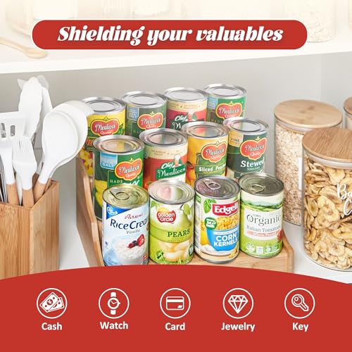 Mealivos Metal-Yellow Fake Can Diversion Safe Hidden Storage for Keys Cash Jewelry Coins - Large Concealed Safe