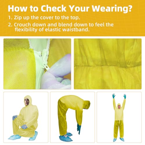 Colorful Disposable Coverall, PP Hazmat Suits with Hood and Elastic Cuffs for Spray Painting Industrial