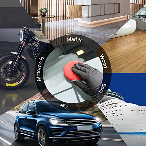 SPTA 10Pcs Foam Wax Applicator Pads, 4inch Hand Wax Pad(Red), Soft Car Detailing Sponges,Supreme Shine Pad, for Car Cleaning, for Car Detail Cleaning, Waxing pad