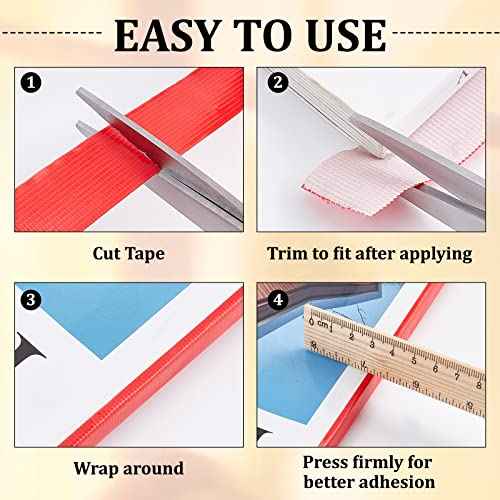 GORGECRAFT 3/4 Inch x 65.6ft Bookbinding Repair Tape Red Fabric Tape Adhesive Duct Tape Safe Cloth Library Book Seam Sealing Craft Tape for Bookbinders Hinging Sofa Cord Cable Webbing Repair