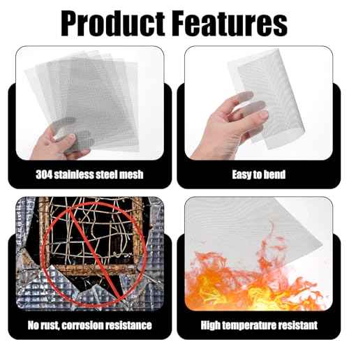 5 Pcs Welding Mesh Reinforcing Stainless Steel Wire Mesh Screen for Thermoplastic Repairs Silver Plastic Wire Mesh Plastic Weld Kit for Plastic Welding Car Repairing, 5.9 x 7.9inch