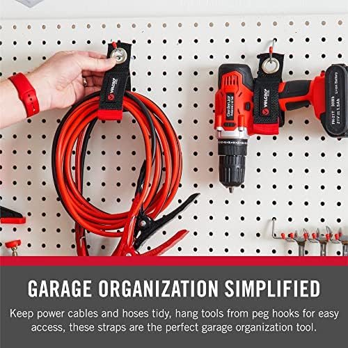 VELCRO Brand Extension Cord Holder Straps 3 Pack - Black, 10/14/18 Inch Variety