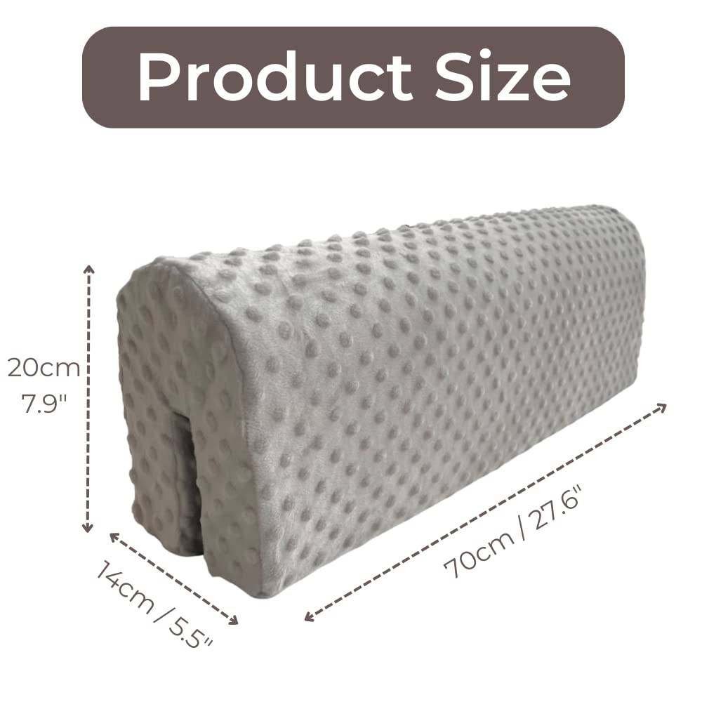 Wonder Space Toddlers' Bed Rail Bumpers Protecter - Children's Bed Guardrail Padding - Anti-Collision | Increased Height | Fall Prevention - Easy Installation Enhanced Safety Mostly Fit (Grey, 2.3ft)