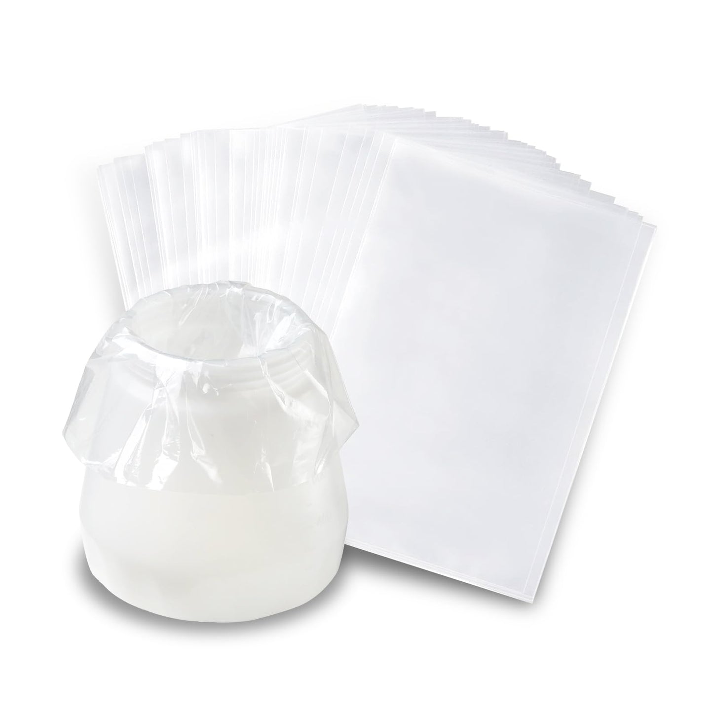 Paint Sprayer Parts, 50 Pcs Paint Sprayer Bags, 7.8'' X 11.8'' Sprayer Cup Liners, Transparent Spray Gun Cup Canister Liners for Wagner Paint Sprayer