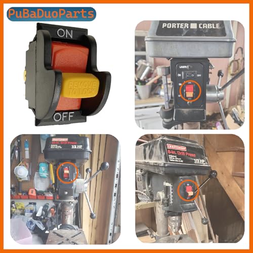 SW7A Table Saw On-Off Toggle Switch Replacement for Delta 489105-00 & Ryobi 46023 Compatible with Delta, Ryobi, Craftsman, DeWalt, Drill Press, Band Saw, Grinder