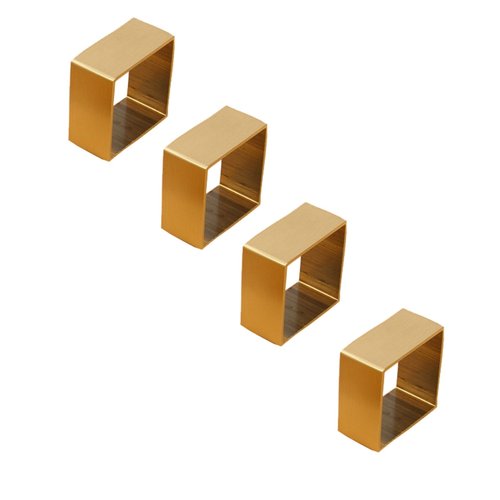 ZMTGLTG Square Brass Leg Caps - Furniture Feet Protectors for Wooden Chairs, Tables to Protect Floors from Scratches, Reduce Noise(4 Pack)(55 * 55 * 25mm)