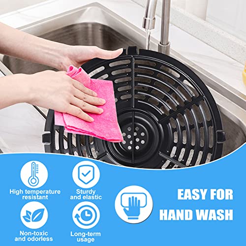 GXF 3.7QT Round Air Fryer Grill Pan - Replacement Tray for Chefman TurboFry 3.6QT / Emeril Lagasse 4QT / Power XL 4QT