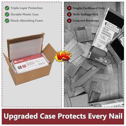 18 Gauge Brad Nails, 6000 Counts 1-1/4-inch 18 GA Brad Nails, Galvanized Nails for Nail Gun, Finishing Nail Gun Nails for Pneumatic, Electric Brad Nailer Gun