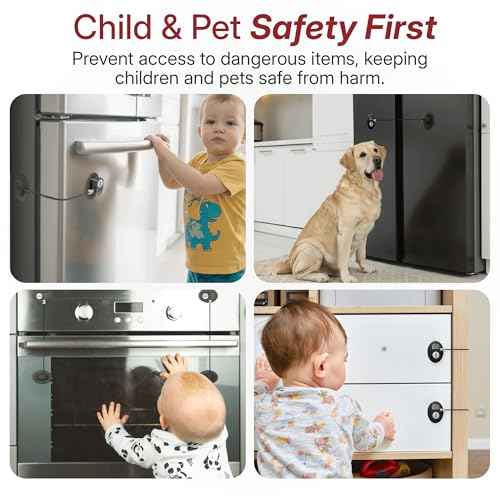 HavenHause Child Safety Lock for Refrigerator, Cabinet, Drawer & Door ? Easy Installation with Strong Adhesive and Heavy-Duty Steel Cable for Home, School, Office ? Key Operated ? Black (Pack of 2)