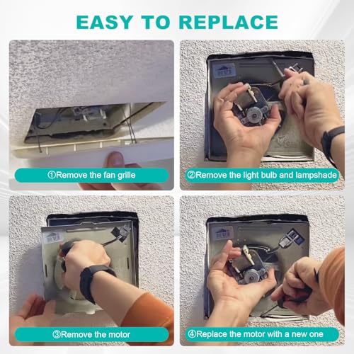 Motoasis 50CFM Bathroom Exhaust Fan Replacement with Copper Motor Compatible with Broan 663/688 Series