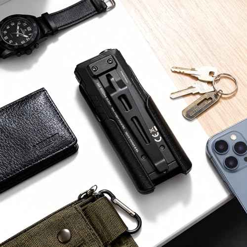HoldMyGear Belt Clip Flashlight Holder ? Compatible with Nitecore EDC37 (Precision-Fit Belt Mount Holder, Fits Belts up to 2.25" Wide)