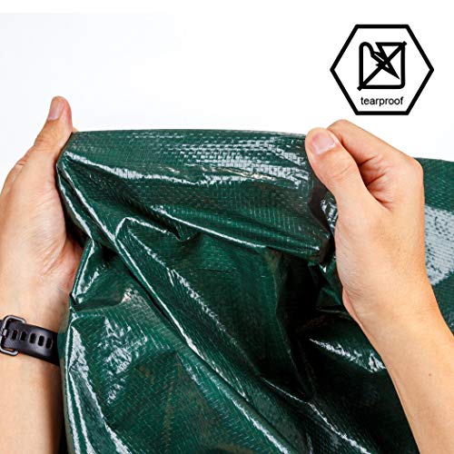 CARTMAN 8x10Ft Waterproof Poly Tarp Cover - Heavy Duty Green 8 Mil