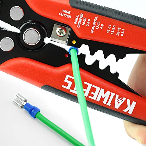 KAIWEETS KWS-103 Self Adjusting Wire Stripper 3-in-1 Heavy Duty Electrical Tool 10-24 AWG