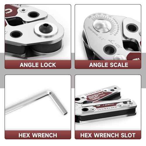 YESWELDER Adjustable Angle Welding Magnet 20-200¡Æ Magnetic Welding Holder of 48LBs Holding Power Welding Accessory
