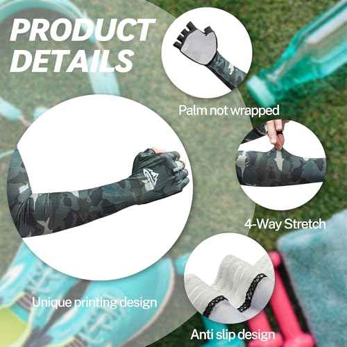 Sports Compression Arm Sleeves for Men Women Youth Sun Protection Sleeves for Baseball Golf Volleyball Basketball