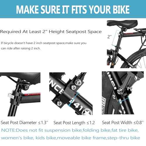 Rear Bike Rack,Bike Cargo Rack w/Fender & Large Size Reflective,Quick Release Mountain Road Bicycle Rear Racks,Universal Bike Luggage Rack,Large Capacity Bike Pannier Rack,YONTUO