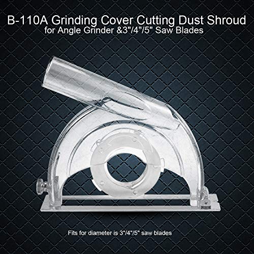 Professional Angle Grinder Dust Shroud Guard 4-5" for 3/4/5" Blades Clear Polycarbonate