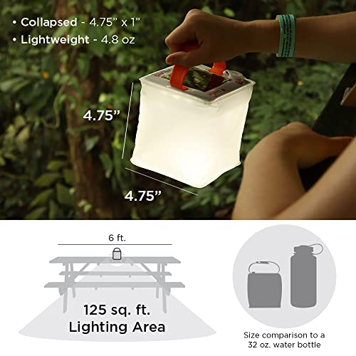 LuminAID Nova Inflatable Solar LED Lantern 75 Lumens for Camping Hiking Travel