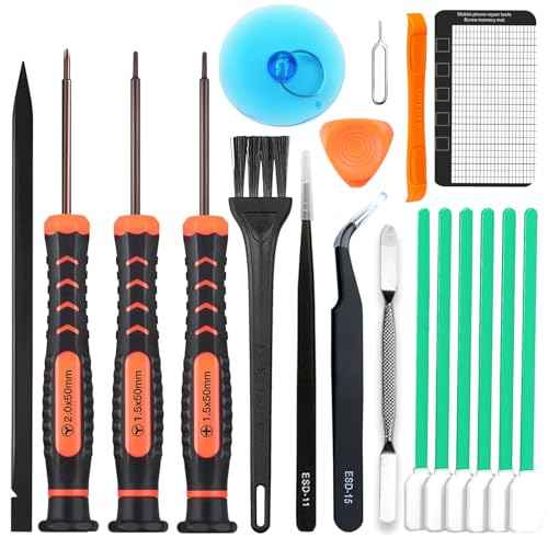 Precision Screwdriver Set for Switch,Y00,Ph000,Y2.0Screwdriver, With A Spudger,Tweezers, Cleaning Brush And A Suction Cup With Sim Card Thimble,for SwitchLite, Joycon Controller Repair Clean