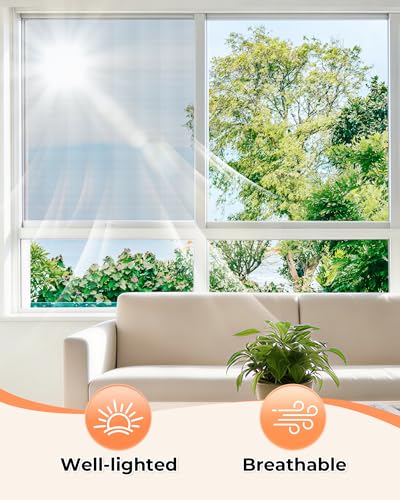 Gecork Fiberglass Window Screen Replacement Mesh 48x102in Durable & Easy to Install