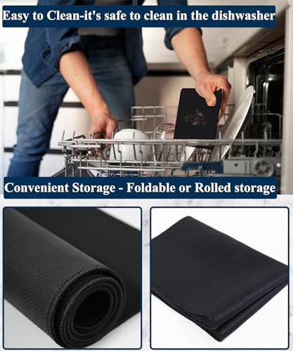QTECLOR ZQ 28.5" x 20.5" Extra Large Glass Stove Top Protector Cover