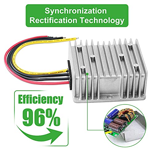 DC 36V/48V to 12V 20A Waterproof Buck Converter Power Supply Module for Golf Cart